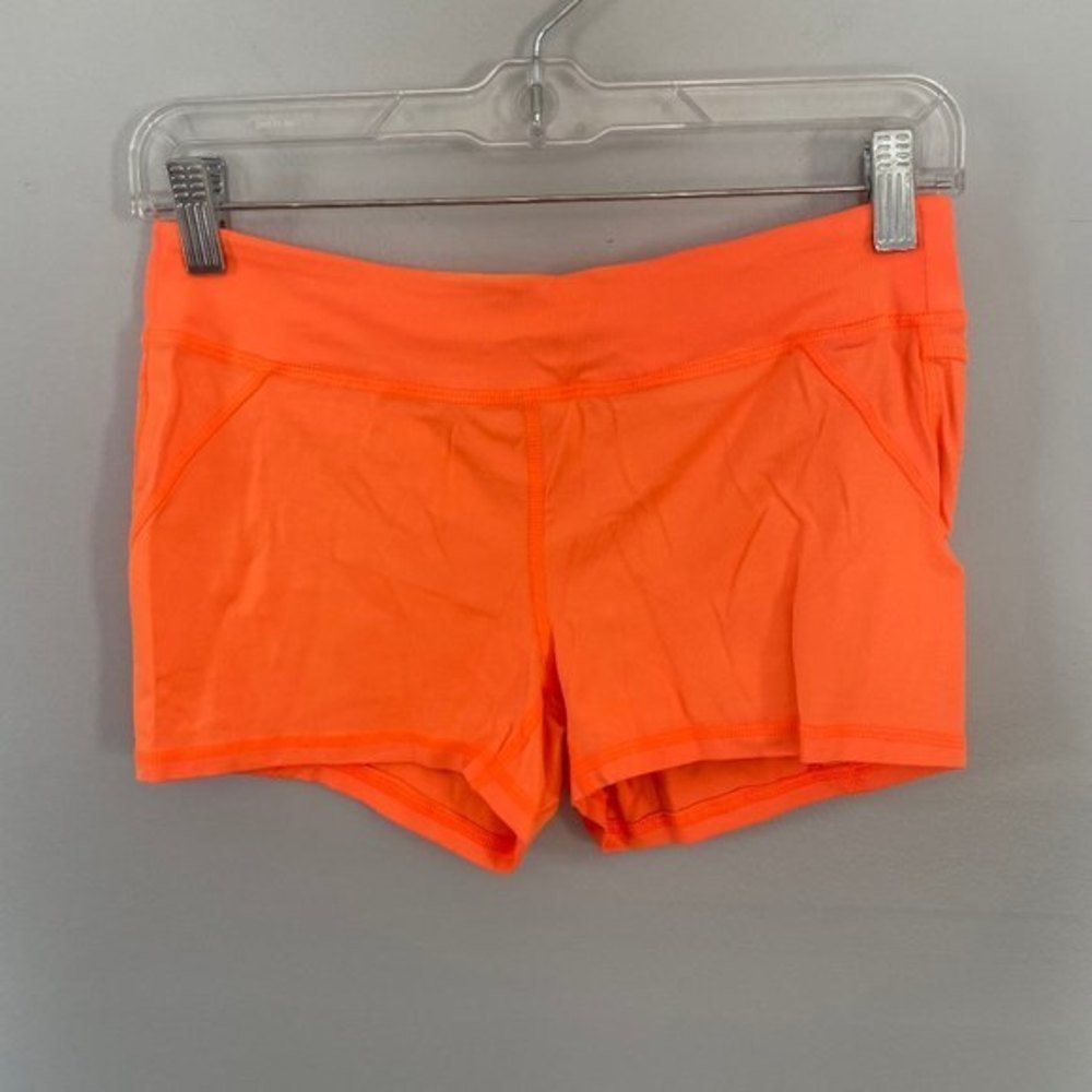 Forever 21 F21 Neon Orange Spandex Shorts